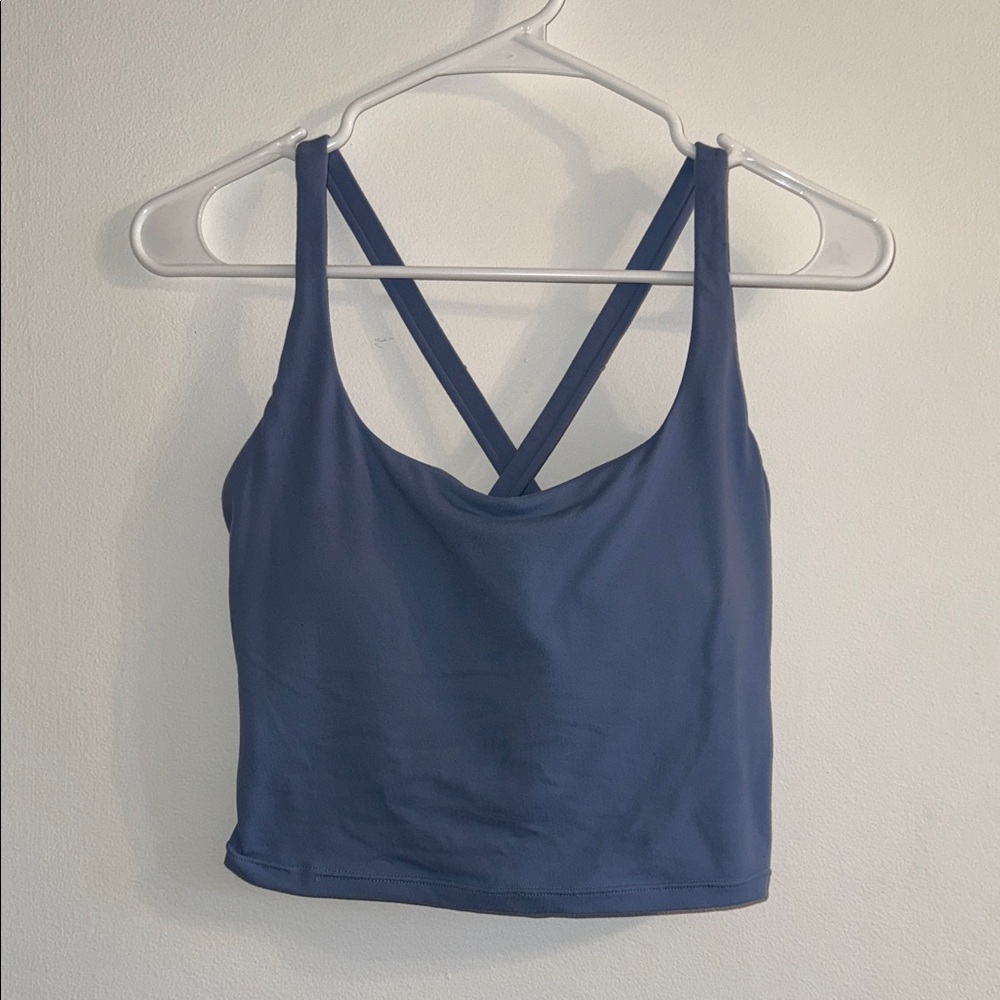 HALARA Blue Crossback Crop Tank
